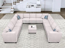 L Lengend Vansen Modular Sectional Sofa U Shaped Couch with Ottoman Modern Reversible Corner Sectional Couch for Living Room (Light Grey, U Shaped Sofa-6) by CozyNest Decor