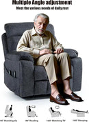 Lazy Boy Recliner Chair, 4 Motor Recliner with Power Headrest and Lumbar, Nursing Lift Chair with Vibrating Massage and Heated Seat by CozyNest Decor