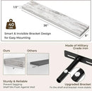 RICHFOCUS 36Inch Floating Shelves for Wall 2 Pack Shelves for Bedroom|Kitchen|Bathroom Wall Mounted Rustic Distressed Wood Floating Shelf with Invisible Brackets for Books|Storage|Decor, Rustic by CozyNest Decor