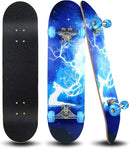 Easy_Way Complete Skateboards- Standard Skateboards for Beginners Kids Boys Girls Teenager- 31''x 8''Canadian Maple Cruiser Pro Skate Board, Skateboards by TinyTreasures Baby Boutique