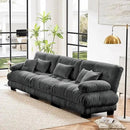 Modular Sectional Sofa Cloud Couch 3-Seater Deep Seat Sofa Couch, Oversized Couch Bed Sectional Couch with Round Bolster Armrests 5 Pillows, Modern Sofa Chair Comfy Couch(Gray) by CozyNest Decor