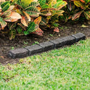 Beuta Landscape Edging | Garden Edging Border | Faux Stone Bricks for Lawn Edging, Flower beds, Pathways & Yard Edging– 1 Pack | Each Section Has 6 Bricks 48" L x 4" W x 2.25" H | 3 Spikes |Charcoal by GreenHaven Gardens