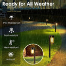 Solar Pathway Lights Outdoor, 10 Pack Metal & Glass Solar Lights Outdoor Waterproof Landscape Path Lights Solar Lights for Outside Yard Lawn Walkway Driveway Garden Decor by GreenHaven Gardens
