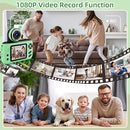 Kids Camera, Birthday Gifts for Boys and Girls Age 3-8,Video Recorder for Kids 8-12,Childrens Digital Camcorder for vlogging Portable Kids Selfie Camera with 32GB SD Card Green by TinyTreasures Baby Boutique