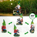 mopha Garden Gnomes Statues Outdoor Decor with Watering Can Solar Lights Resin Figurines Outside Decoration for Patio Yard Lawn Porch Ornaments Clearance Gardening Gift by GreenHaven Gardens