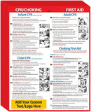 Safety Magnets by ZOCO – 100-Pack Custom CPR & Choking First Aid Magnet – 8.5"x11" Laminated Cards – Personalized with Logo – Branded Safety Handout for Offices, Caregivers & Healthcare by TinyTreasures Baby Boutique