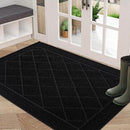 BEQHAUSE Dirt Trapper Door Mat 32" x 48", Doormat Non-Slip Entryway Rugs Washable, Dog Door Mat Stain Resistant and Absorbent Welcome Floor Mat for Front Back Door, Muddy Wet Shoes & Paws, Black by CozyNest Decor