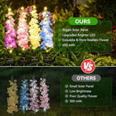 KOOPER Solar Lights Outdoor Garden Decor, 4 Pack Upgraded Delphinium Solar Garden Lights, 36 LEDs Garden Lights Solar Powered, Waterproof Solar Lights for Outside, Solar Flowers Lights for Yard Decor by GreenHaven Gardens
