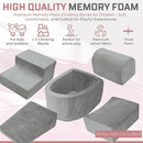 Foam Climbing Blocks for Toddlers 1-3 - Baby Climb and Crawl Activity Playset - Indoor Activity Play Structure for Toddlers - Foam Soft Play Set for Babies - Balls NOT Included - Gray by TinyTreasures Baby Boutique