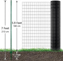 ARIFARO Sturdy Duty Metal Fence Posts 7 Feet assemblable,Pack of 10, No Digging Garden U Post for Wire Fencing Steel Poles for Yard, Outdoor by CozyNest Decor