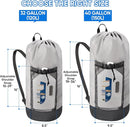 BALEINE 120L Laundry Bag Backpack, 900D Oxford Fabric Large Travel Laundry Bags with Shoulder Straps and 2 Mesh Pockets for College Dorm, Apartment, Laundromat (Gray, 120L) by TinyTreasures Baby Boutique