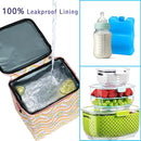 Breastmilk Cooler Bag with Ice Pack Fits 4 Baby Bottles Up to 9 Ounce Insulated Baby Bottle Bag Breast Milk Cooler on The Go with Strap Baby Bottle Cooler Bag for Nursing Mom Daycare or Travel by TinyTreasures Baby Boutique