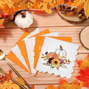150 Pcs 5 x 5 Inches Fall Thanksgiving Paper Napkins Autumn Pumpkin Scalloped Cocktail Napkins for Decoupage Disposable Autumn Harvest Party Supply Bathroom Table Dessert Dinner Wedding Decor by CozyNest Decor