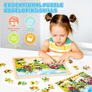 LACCHOUFEE 6 Pack Wooden Vehicle Puzzles for Kids Age 3 4 5 Year Old, 60 Pcs Montessori Toddler Animals Jigsaw Puzzles for Girl boy Activities Preschool Learning Birthday Gift Travel Autistic Toy by TinyTreasures Baby Boutique