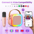 Mini Karaoke Machine for Kids Adults, Portable Bluetooth Speaker with 2 Wireless Karaoke Microphones,2025 TOP Birthday Gifts Toys for Girls 3, 4, 5, 6, 7, 8+Years Old Toddler Karaoke Player by TinyTreasures Baby Boutique