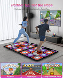 Double Dance Mat, Flannel Dance Mat for TV with HD Camera, Dual User Play Mat with Wireless Controller, Non-Slip Dance Pad for Kids Adults Girls Boys by TinyTreasures Baby Boutique