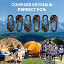12 Pcs Mini Compass Keychain for Kids Bulk, Small Pocket Magnetic Compass Survival Hiking for Outdoor Survival Camping Party Backpacking Accessory by TinyTreasures Baby Boutique