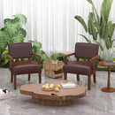 Accent Chair, PU Leather Living Room Chairs Oversize with Soft Seat and Armrests for Living Room Dinning Room Bedroom Reading Room Waiting Room by CozyNest Decor