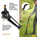 Fiskars 4-Claw Stand Up Weed Puller Tool, Gardening Hand Weeding Tool with 39" Long Ergonomic Handle with Easy-Eject Mechanism by GreenHaven Gardens