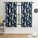 Kids Space Astronaut Planets Rockets Blackout Curtains - 100% Blackout, Thermal Insulated, Noise Reducing, for Kids Room and Nursery, 2 Panels (Astro Buddy Rockets, W52×L63) by TinyTreasures Baby Boutique