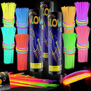 300 Pcs Glow Sticks Bulk Party Pack, 8'' Glow in the Dark Party Supplies, Glow in the Dark Light Up Sticks with Connectors, Party Favors for Birthday, Concert, Raves, Halloween, Christmas by TinyTreasures Baby Boutique
