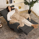 Dark Grey Glider Rocker Recliner,Swivel Rocking Recliner Chair,Glider Rocking Chair,Reclining Sofa Rocking Chair Nursery,23 Inches Deep Seat & 27 inches High Back,for Living Room by TinyTreasures Baby Boutique