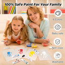 Family Handprint Kit, Hand Prints Keepsake Frame, DIY Craft Gift for New Parents & Mom & Baby, Grandparents, Mother's Day, Father's Day, Adoption Day, Anniversary, 6 Non -Toxic Paints (Black) by TinyTreasures Baby Boutique