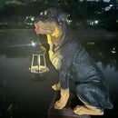 Garden Statues Dog Solar Hanging Light, Courtyard Resin Simulated Handicraft Dog Statue Ornament, Garden Yard Entrance Decoration. by GreenHaven Gardens