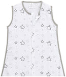 Amazing Baby Cotton Muslin Sleeping Sack, For Baby Boy or Girl, Wearable Blanket with 2-way Zipper, Stars, Sterling, Large (12-18 Month) by TinyTreasures Baby Boutique