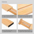 Utoplike Small Bamboo Kitchen Drawer Dividers(Fits 15"-17.7" Drawer Inner Size), 4 PCS Adjustable Drawer Organizers for Socks, Spring Loaded, Works in Drawer for Bedroom, Dresser by CozyNest Decor