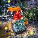 Solar Outdoor Statues Gnome Garden Decor, Garden Gnome with Solar LED Umbrella Decorative for Patio, Balcony, Lawn, Yard Ornament - Unique Gardening Gifts for Mom Grandma by CozyNest Decor