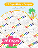 TECJOE Paint with Water Coloring Books for Toddlers, Marine Animal Series Watercolor Set with 3 Brushes, Mess Free Painting Activity for Kids Ages 4 5 6 7 8, Christmas Gifts Arts & Crafts Toy by TinyTreasures Baby Boutique