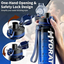 Water Bottle, 32 oz Motivational Water Bottles with Time Marker-Tritan & BPA Free, Sports Water Bottle with Time to Drink & Strap, Wide Mouth, Leakproof -Gift for Christmas Gym Fitness & Outdoor by CozyNest Decor