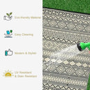 GAOMON Outdoor Rug for Patio Clearance 5x8 Reversible Plastic Straw Patio Rug for Camping Stain & UV Resistant RV Mats for Porch, Deck, Backyard, Camper, Balcony, Picnic, Black&Brown by CozyNest Decor