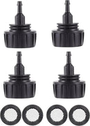 Inner 3/4 inch to Single 1/4 Pipe Joint with Four Black Strainer 6-Point Washers，Garden Irrigation System Used in Gardens,Lawns by GreenHaven Gardens