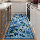 Runner Rug for Hallways Kitchen Rug Non Slip 2'x 6' Washable Runner Rugs with Rubber Backing Soft Floral Carpet Runner for Hallways, Kitchen, Laundry, Bedroom, Bathroom(Blue) by CozyNest Decor