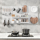 Pegboard Combination Kit, 25.2" x 25.2" Wall Mounted Storage Set with 4 Pegboards & 20 Accessories Hanging, Peg Boards Organizer by CozyNest Decor