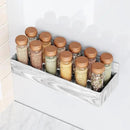 Magnetic Spice Rack for Refrigerator, Kitchen Organizer and Storage Shelf, Wood White(4 Pack) by CozyNest Decor