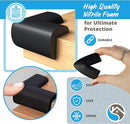 12-Pack Corner Protectors Baby Proof, Furniture Corner and Edge Safety Bumpers, Soft Rubber Foam Cushion Covers, 3M Taped Corner Guards, Baby Child Proofing Pads, Table Corner Protectors, Black by TinyTreasures Baby Boutique