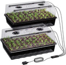 120-Cell Self-Watering Seed Starter Tray with Grow Light, Seed Starter Kit with 4.07” Humidity Dome, Indoor Seedling Starter Tray, Seed Starting Tray for Plant Germination, Seeds Growing by GreenHaven Gardens