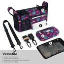 TOPDesign Universal Baby Stroller Organizer, Stroller Caddy with Detachable Mesh Bag & Heightened Insulated Cup Holders & Non-Slip Secure Hooks Accessories, Fits Most Strollers (Music Crocodiles) by TinyTreasures Baby Boutique