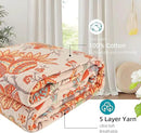 Boho Throw Blanket for Bed - 100% Pure Cotton Ultra Soft Rustic Quilt - Farmhouse Decor Bed Blankets, All Season Rustic Throw for Sofa Couch Chair(80''x 90'', Floral) by CozyNest Decor