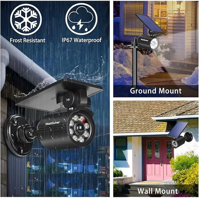 Solar Lights Outdoor Motion Sensor Flood Lights IP67 Waterproof 3600mAh Security Light for Front Door,Garage, Driveway, Yard, Deck(2pack), photo 3 of 6