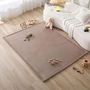 Stylish Coral Velvet Baby Play Mat for Floor 60" x 80" Brown – Soft 1" Thick High-Density Memory Foam Nursery Rug,Kids Rug with Non-Slip Backing for Crawling & Playing, Playroom Rug, Kids Carpet by TinyTreasures Baby Boutique
