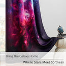 Galaxy Blackout Curtains - Space Design, 100% Blackout, 2 Panels, Each W52×L63, Thermal Insulated Curtains for Bedroom, Noise Reducing & Energy Efficient, Keeping Your Decor Looking Fresh and Vibrant by TinyTreasures Baby Boutique