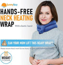 SunnyBay Microwave Heating Pad, Microwavable Heated Neck and Shoulder Wrap, Hands-Free Weighted Moist Hot or Cool Pack, Soft Fleece Cover and Flaxseed Filling, 26 Inch Length, SkyBlue by CozyNest Decor