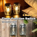 MJ Outdoor Mason Jar Lights Hanging Battery Operated Lamp Timer Cordless Lamps 2-Pack LED Decorative Garden Lanterns Glass Light for Patio Camping Courtyard Backyard Tree Hallway Stairs( Transparent) by GreenHaven Gardens