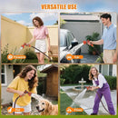 NEOTEC Retractable Garden Hose Reel 5/8 inch x 90ft - Wall Mounted Heavy Duty Hose Reel with 3/4 Inch Brass Fittings & 9-Pattern Nozzle - Auto Rewind System, Any Length Lock, 180° Swivel Bracket by GreenHaven Gardens