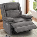 Recliner Chair for Adults, Oversized Manual Pull Tab Reclining Chair, 2-Tier Cushions, Minimalist Style Single Sofa for Living Room, RV (Polished Microfiber) by CozyNest Decor