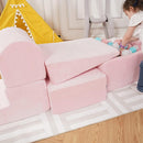 Foam Climbing Blocks for Toddlers 1-3 - Climb and Crawl Activity Playset - Indoor Activity Play Structure for Toddlers - Foam Soft Play Set for Babies - 5 PCS - Balls NOT Included - Pink by TinyTreasures Baby Boutique